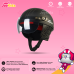 Helm Anak Polos Coklat Hitam Garis Usia 1-5 Tahun