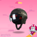Helm Anak Polos Coklat Hitam Garis Usia 1-5 Tahun