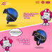 Helm Anak Bogo Polos Biru Hitam Usia 2-7 Tahun