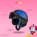 Helm Anak Bogo Polos Biru Hitam Usia 2-7 Tahun